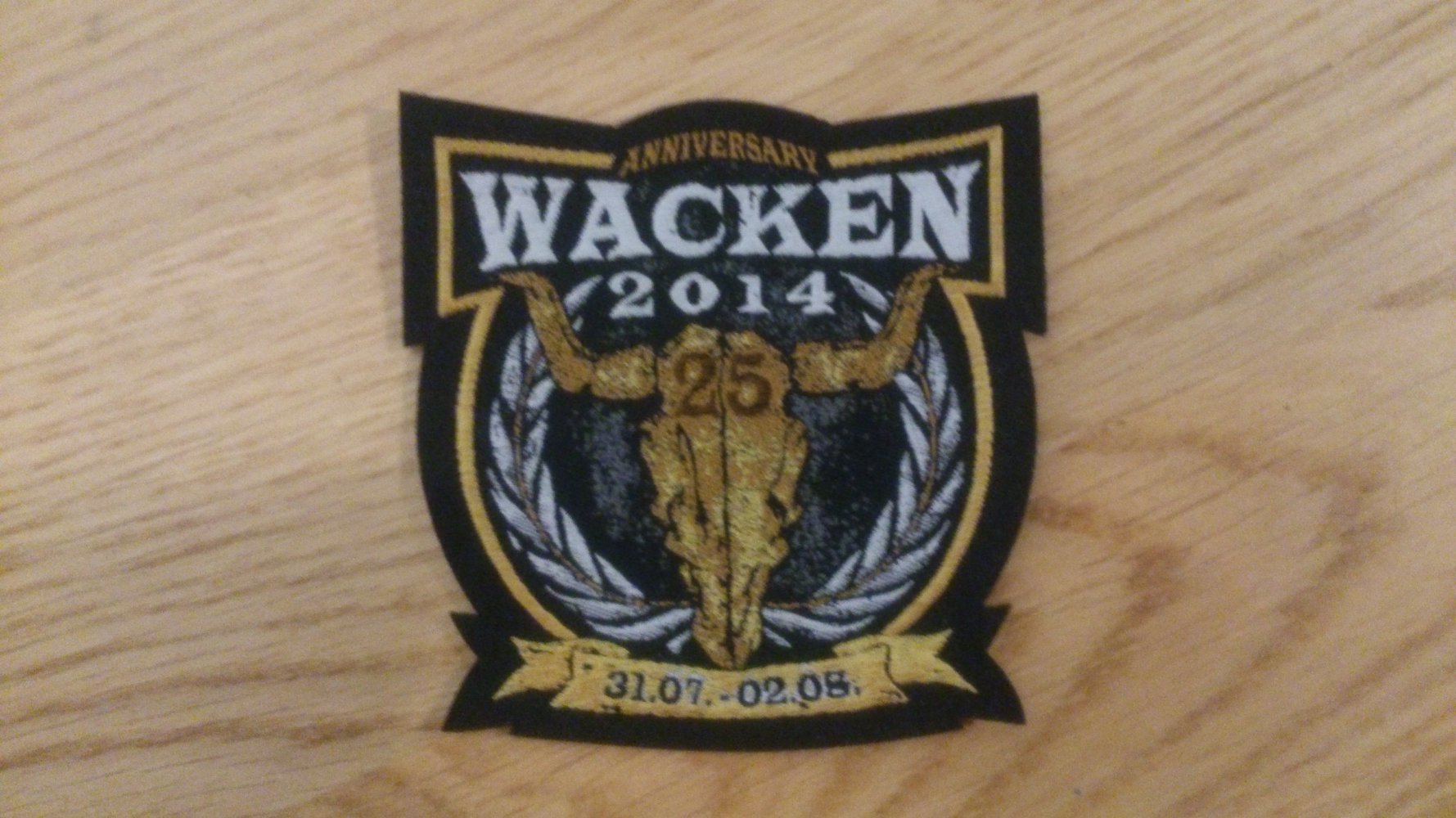Wacken Jubiläumspatch 25 Jahre 