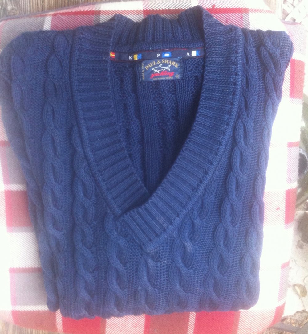 PAUL&SHARK Yachting - BW - Zopf Pullover, V-pullover XL