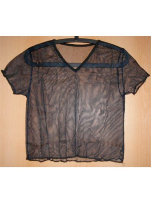 Netzshirt Fishnet Shirt Oberteil schwarz Gothic