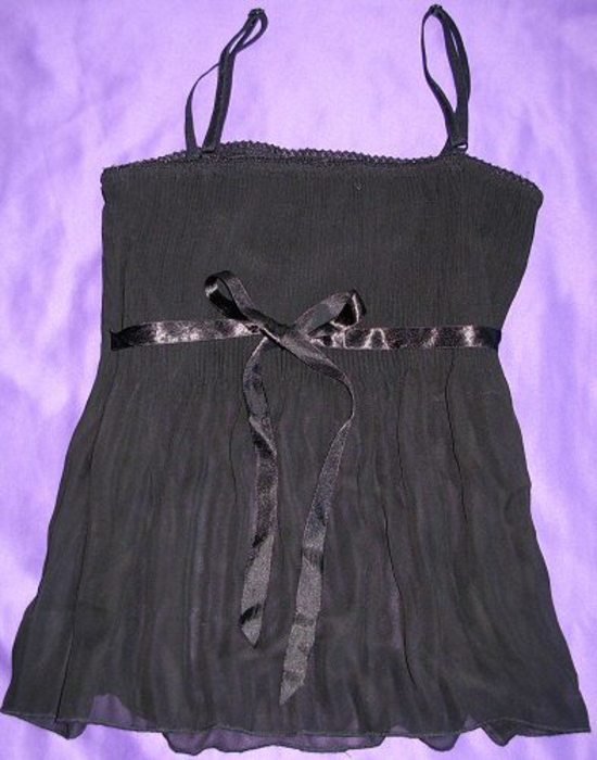 Top schwarz transparent Gothic Gr. S