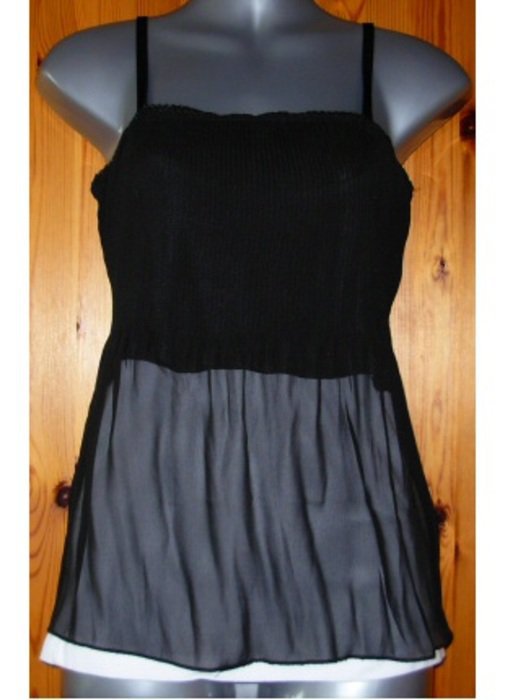 Top schwarz transparent Gothic Gr. S