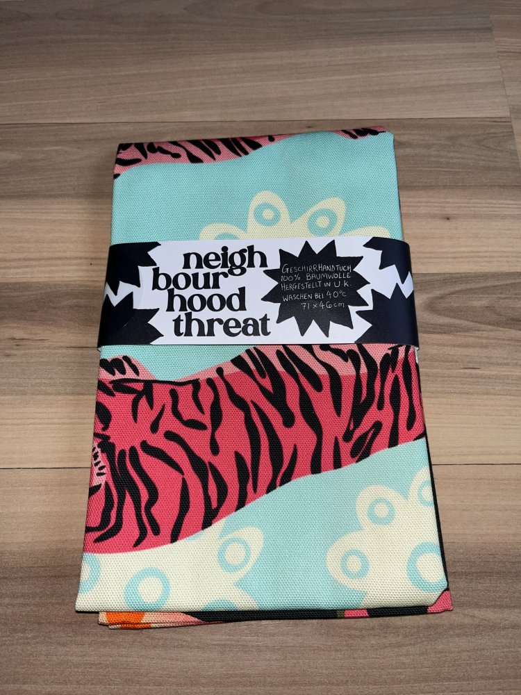 Neues Geschirrhandtuch The Neighbourhood Threat UK Tea Towel Tiger