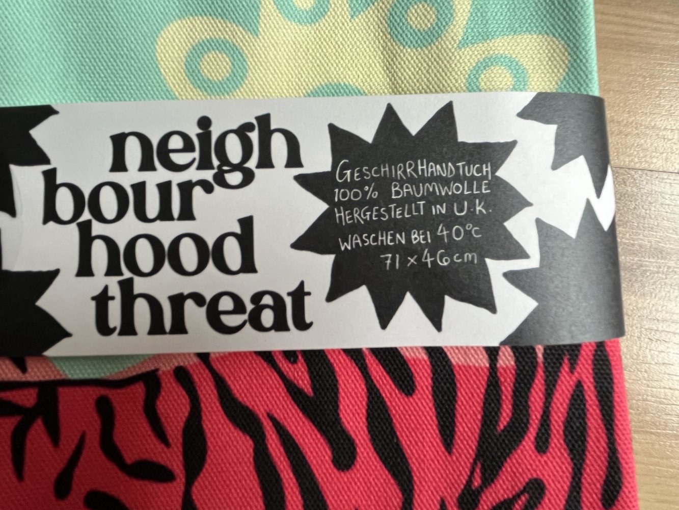 Neues Geschirrhandtuch The Neighbourhood Threat UK Tea Towel Tiger