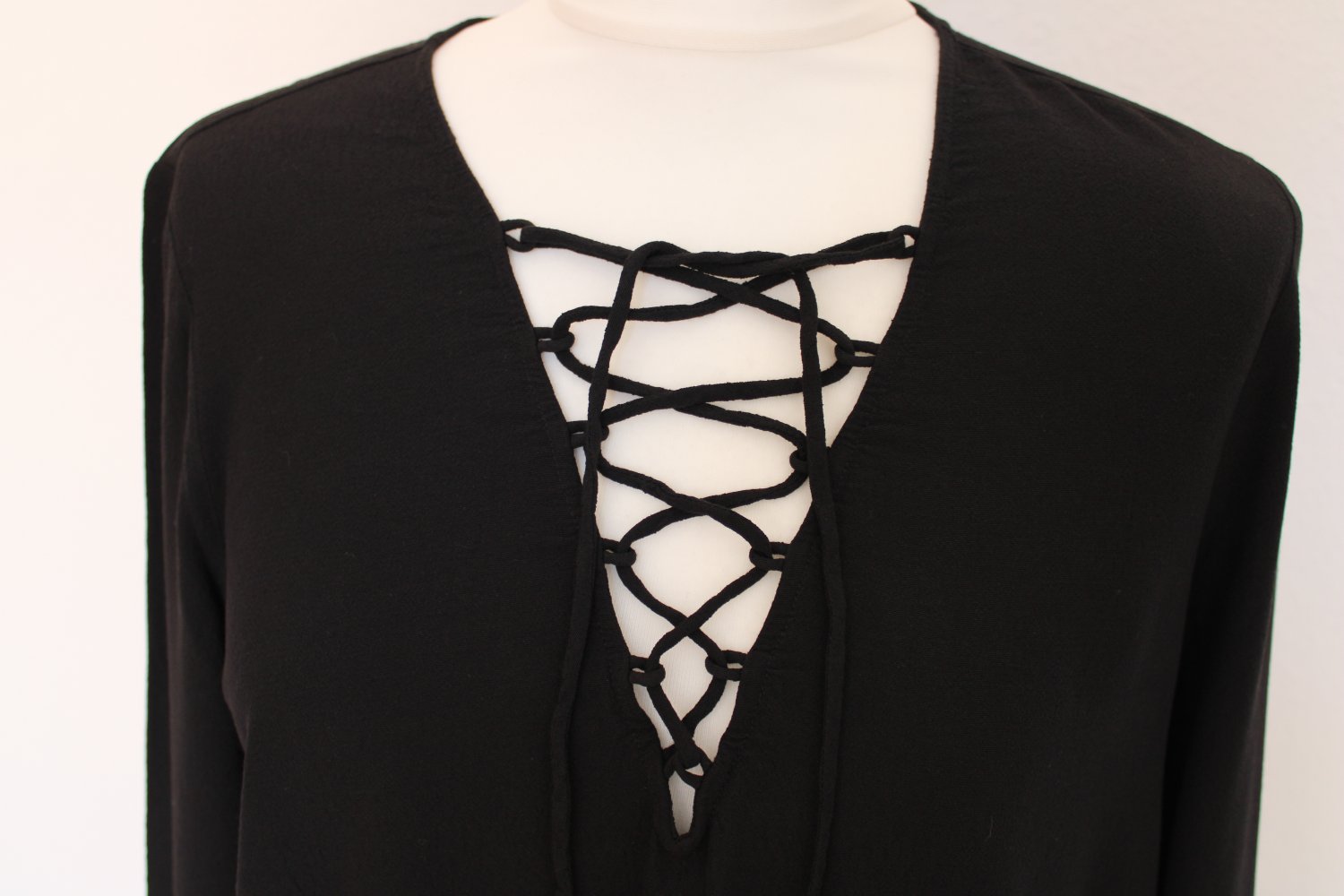 Samsoe Samsoe Viskose Bluse mit Schnürung Gr. 36 S 