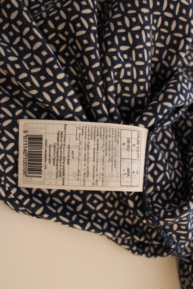 Pimkie Bluse blau weiß gemustert Gr. 36 S