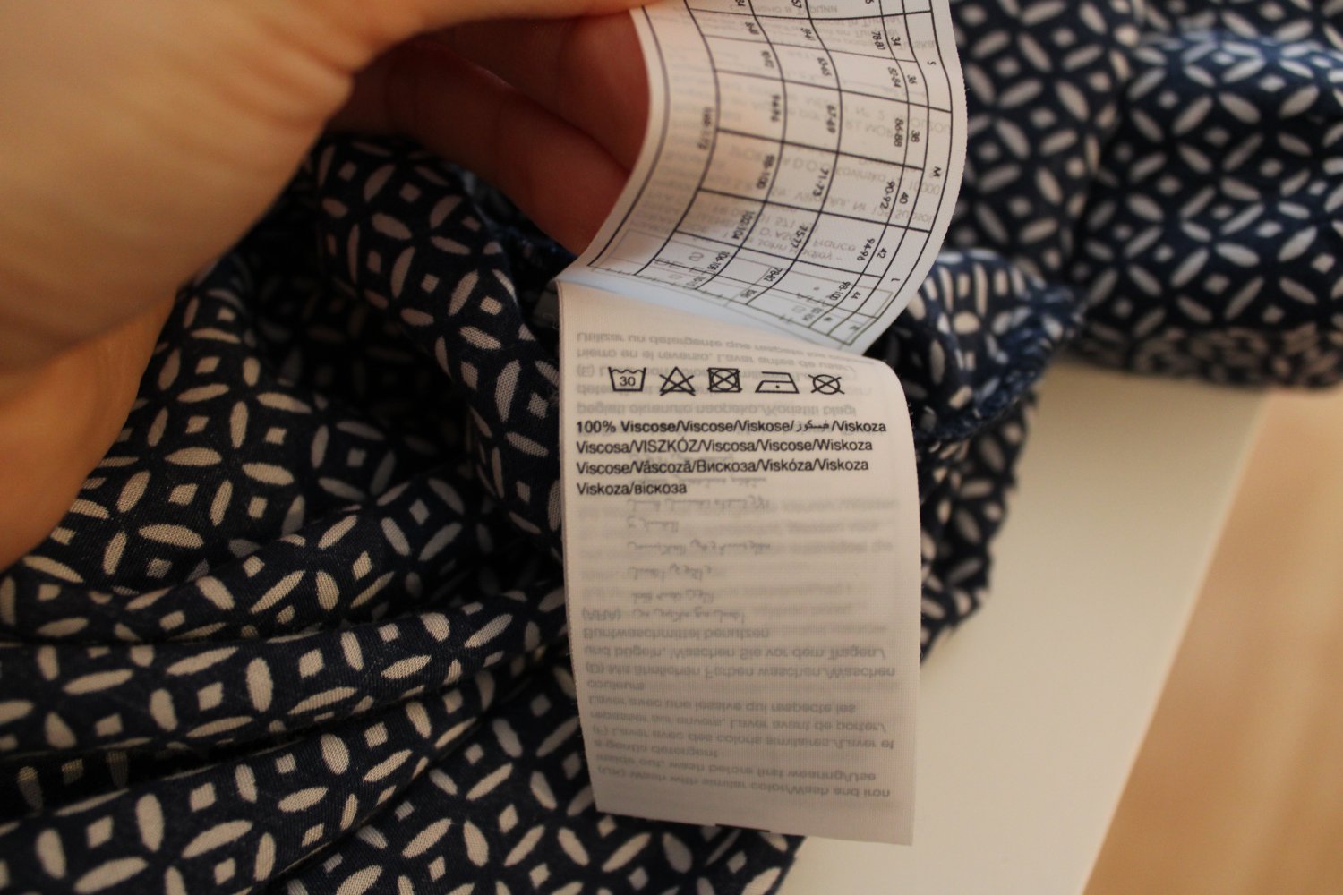 Pimkie Bluse blau weiß gemustert Gr. 36 S