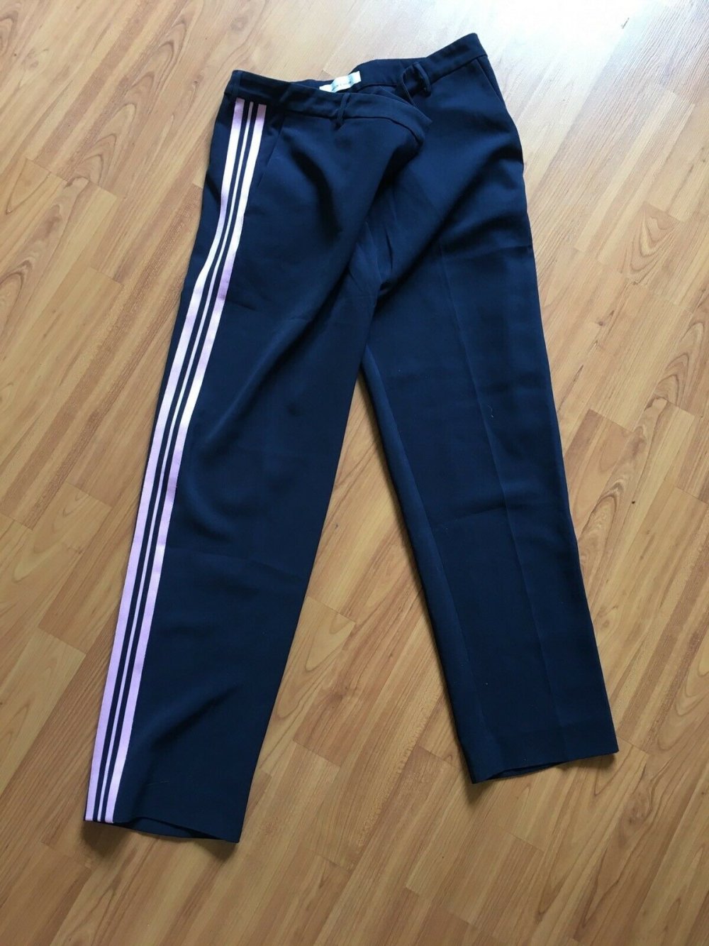 Samsoe Samsoe Hose Gr M Navy Blau Galonstreifen