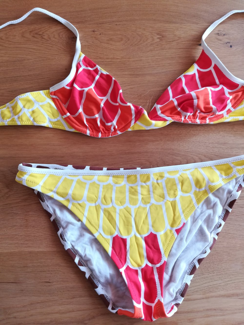 La Perla bunter Bikini braun rot gelb Gr. M L