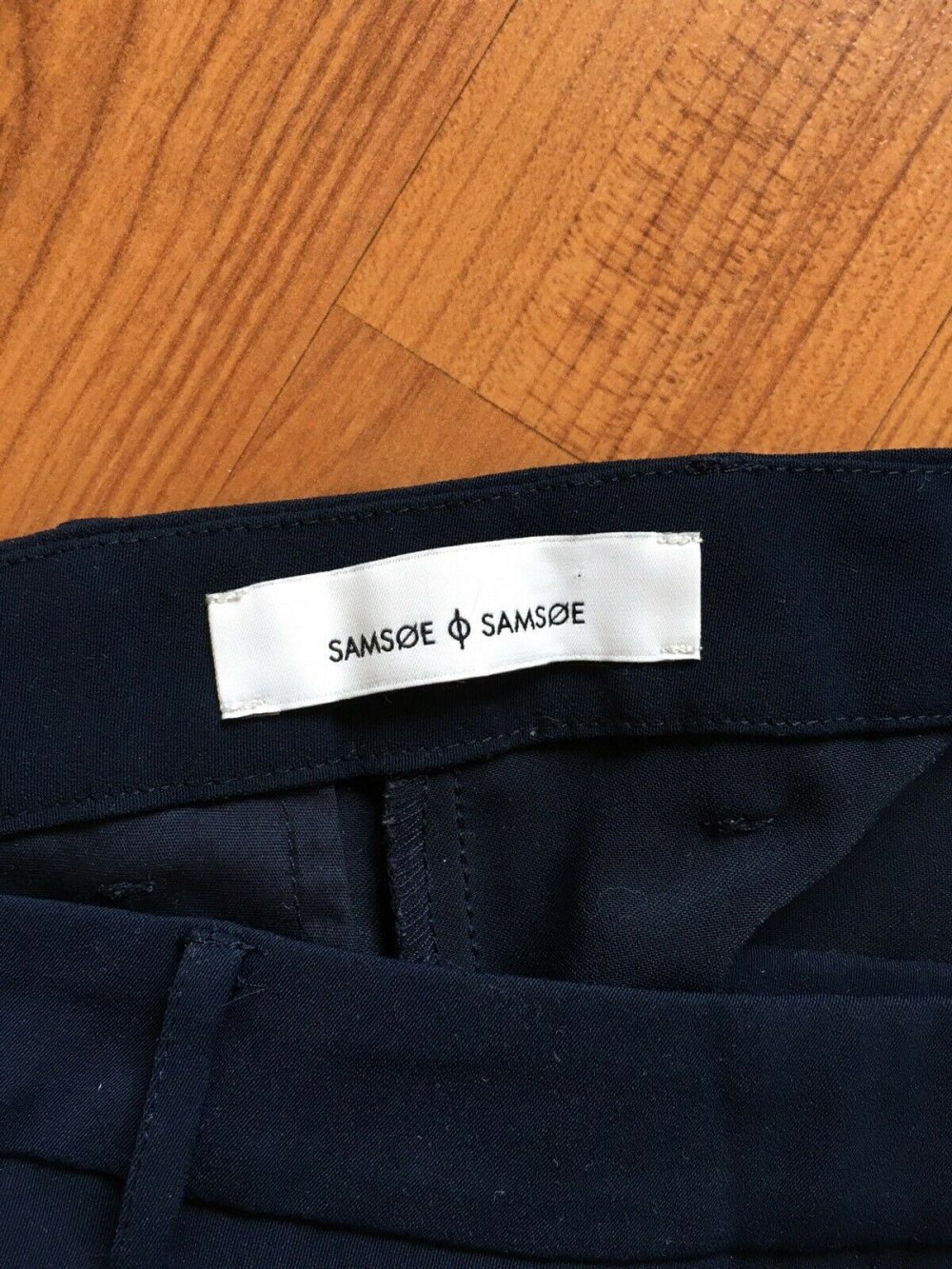 Samsoe Samsoe Hose Gr M Navy Blau Galonstreifen