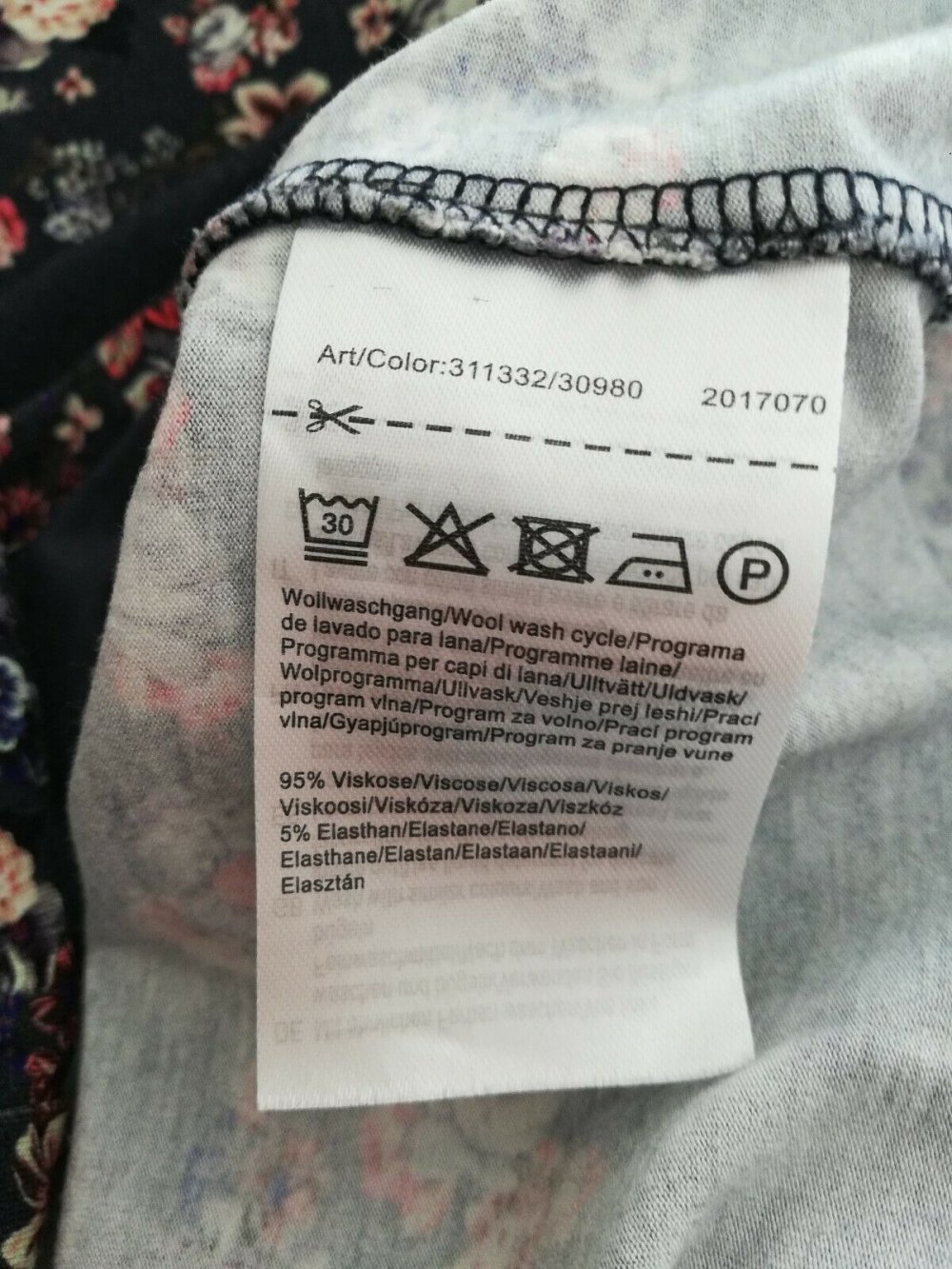 Street One Blumen Print Tshirt Gr. 36 S oder 38 40 M dunkelblau