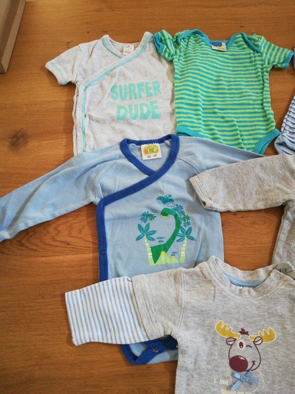 Babybody Set 6-teilig Gr. 62-68 Langarm / Kurzarm