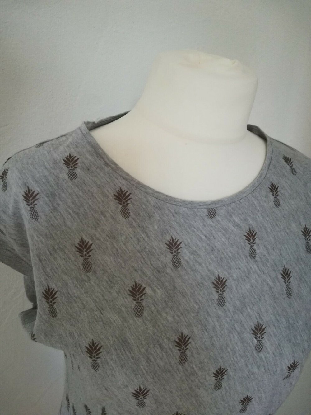 Esprit Print T-Shirt grau Ananas Gr. 34 XS oder 36 S