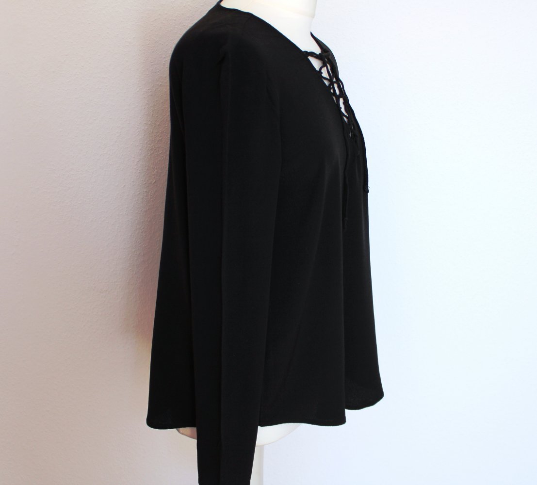 Samsoe Samsoe Viskose Bluse mit Schnürung Gr. 36 S 