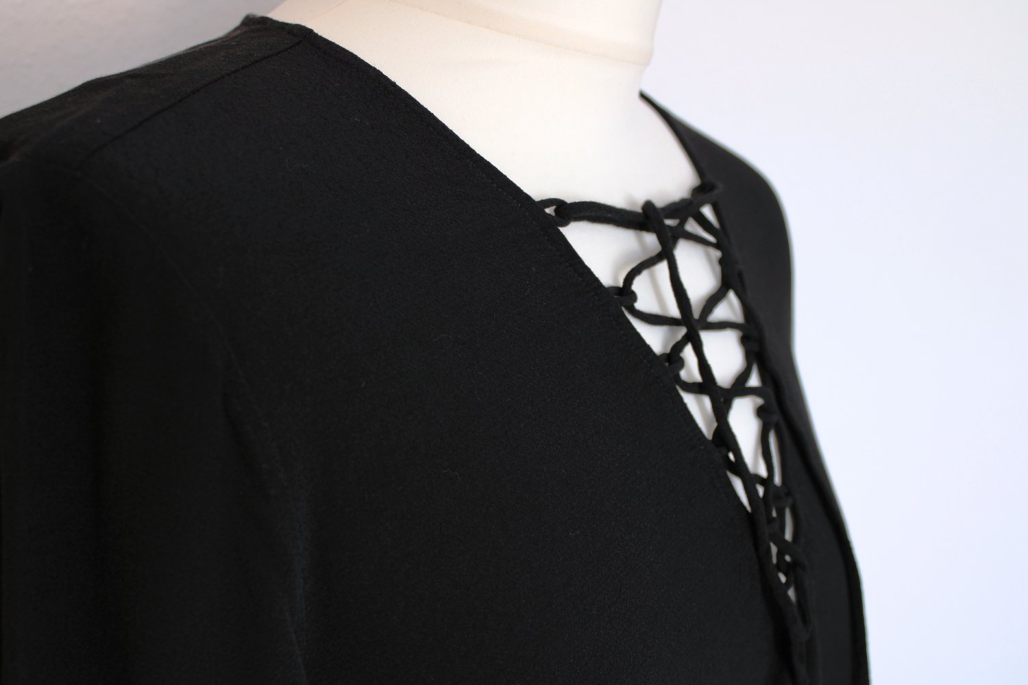 Samsoe Samsoe Viskose Bluse mit Schnürung Gr. 36 S 