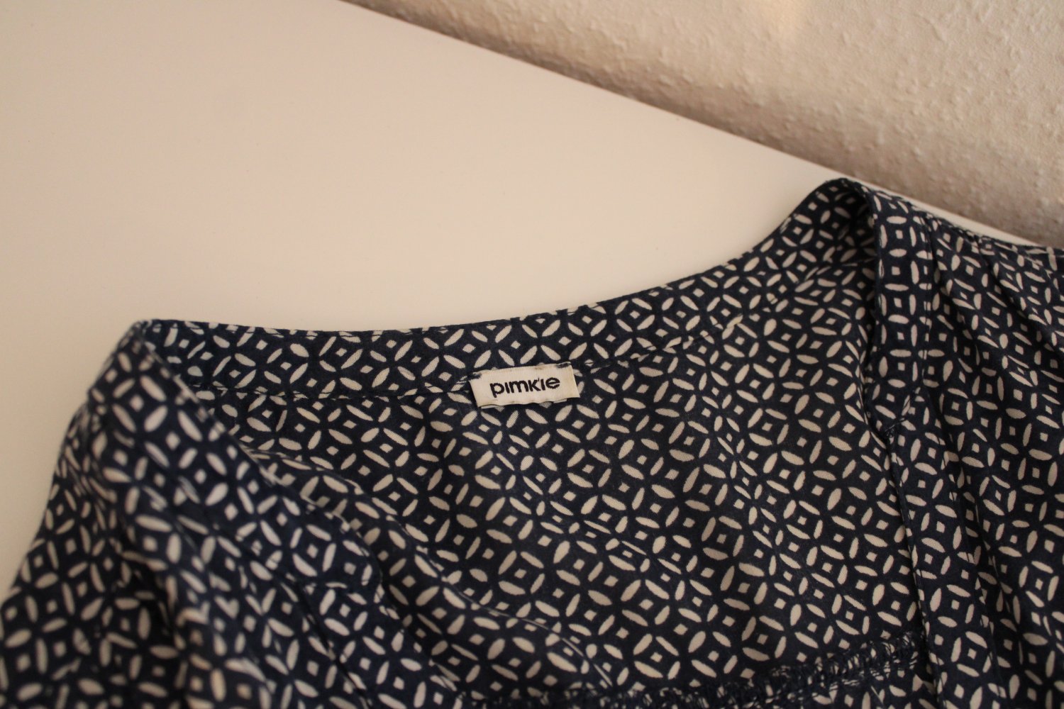 Pimkie Bluse blau weiß gemustert Gr. 36 S