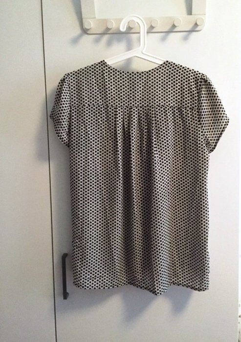 H&M Bluse gemustert schwarz weiß Gr. 34 XS 36 S