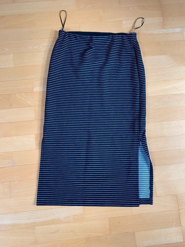 Street One Maxi Streifenrock dunkelblau gestreift Gr. 36 S