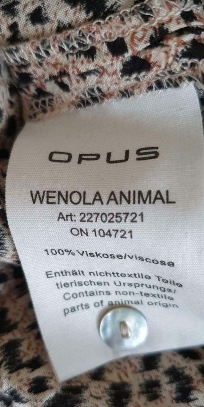 OPUS Leoprint Kleid Gr. 36 S 