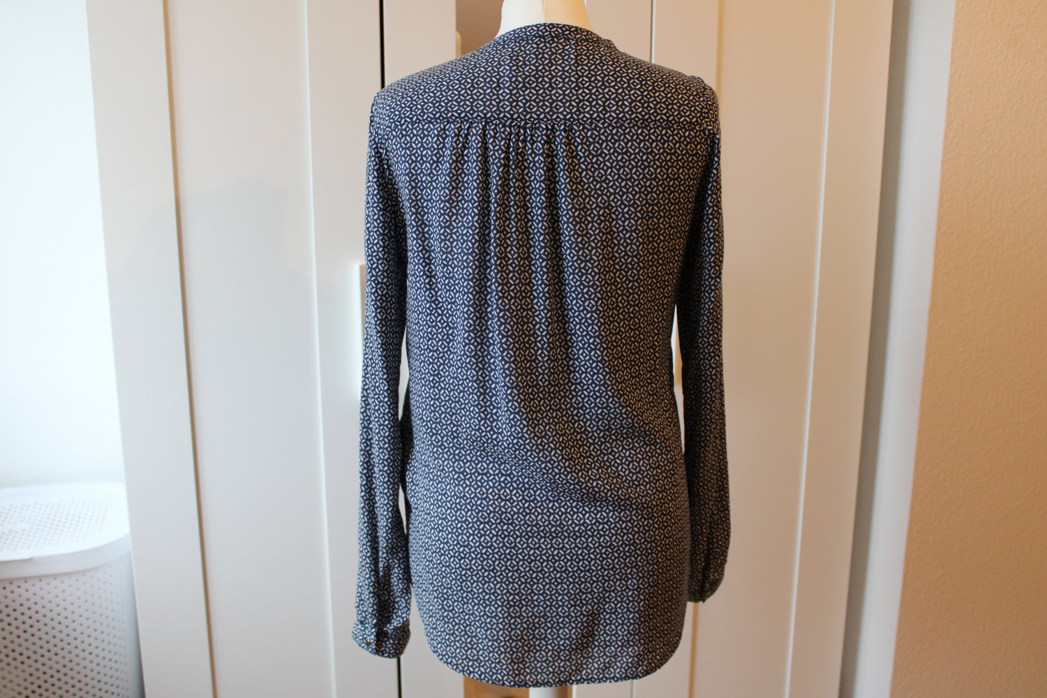 Pimkie Bluse blau weiß gemustert Gr. 36 S