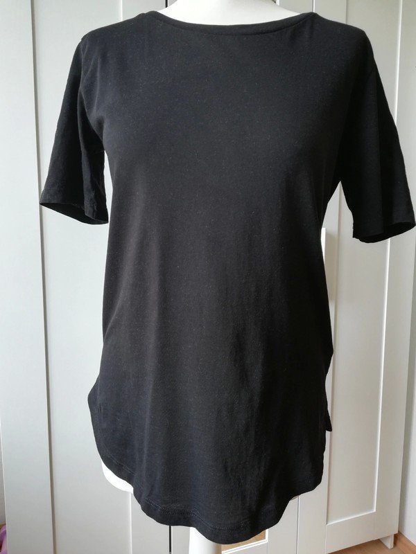 H&M Basic Baumwoll-Shirt Gr. S / M schwarz