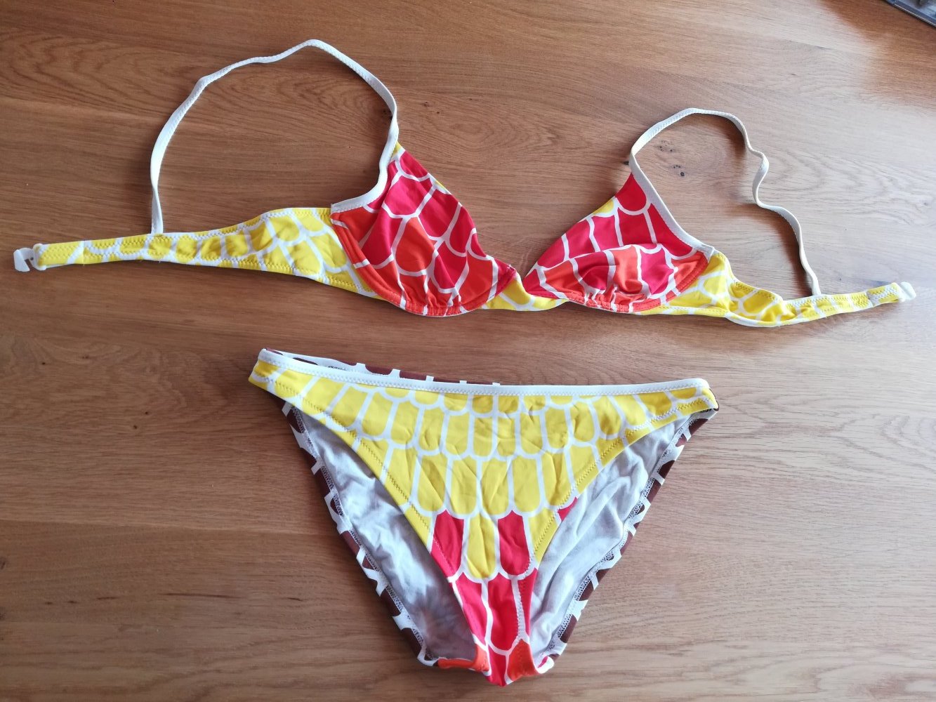 La Perla bunter Bikini braun rot gelb Gr. M L