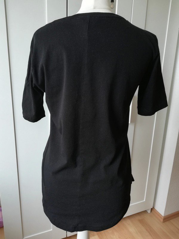 H&M Basic Baumwoll-Shirt Gr. S / M schwarz