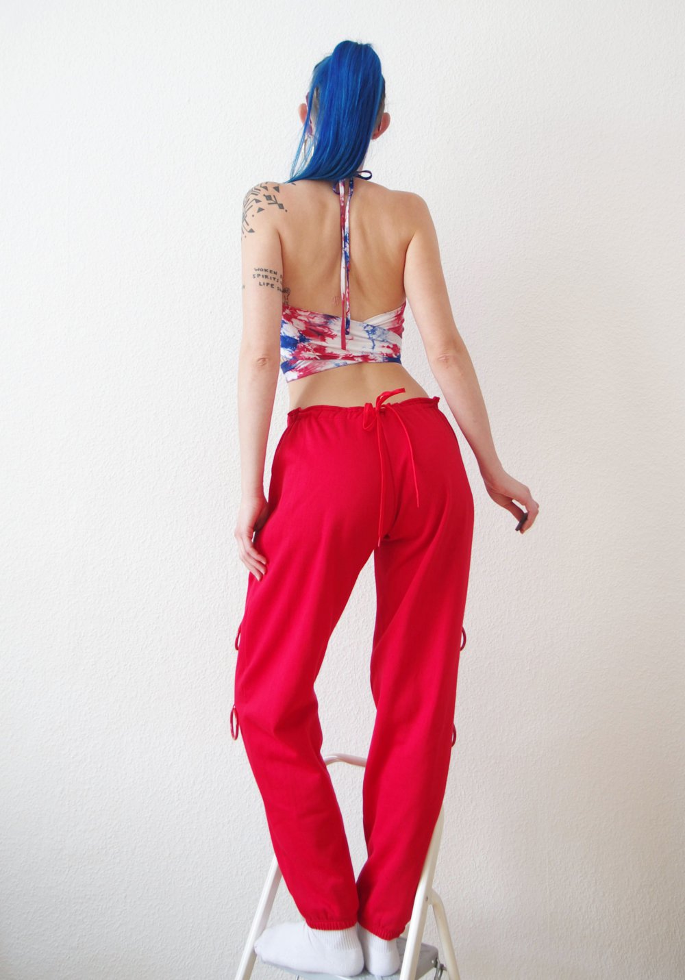 Ausgefallene Cutout Track Pants Gr. L 38 40 Sweatpants Technobarbie Jogginghose bratz y2k