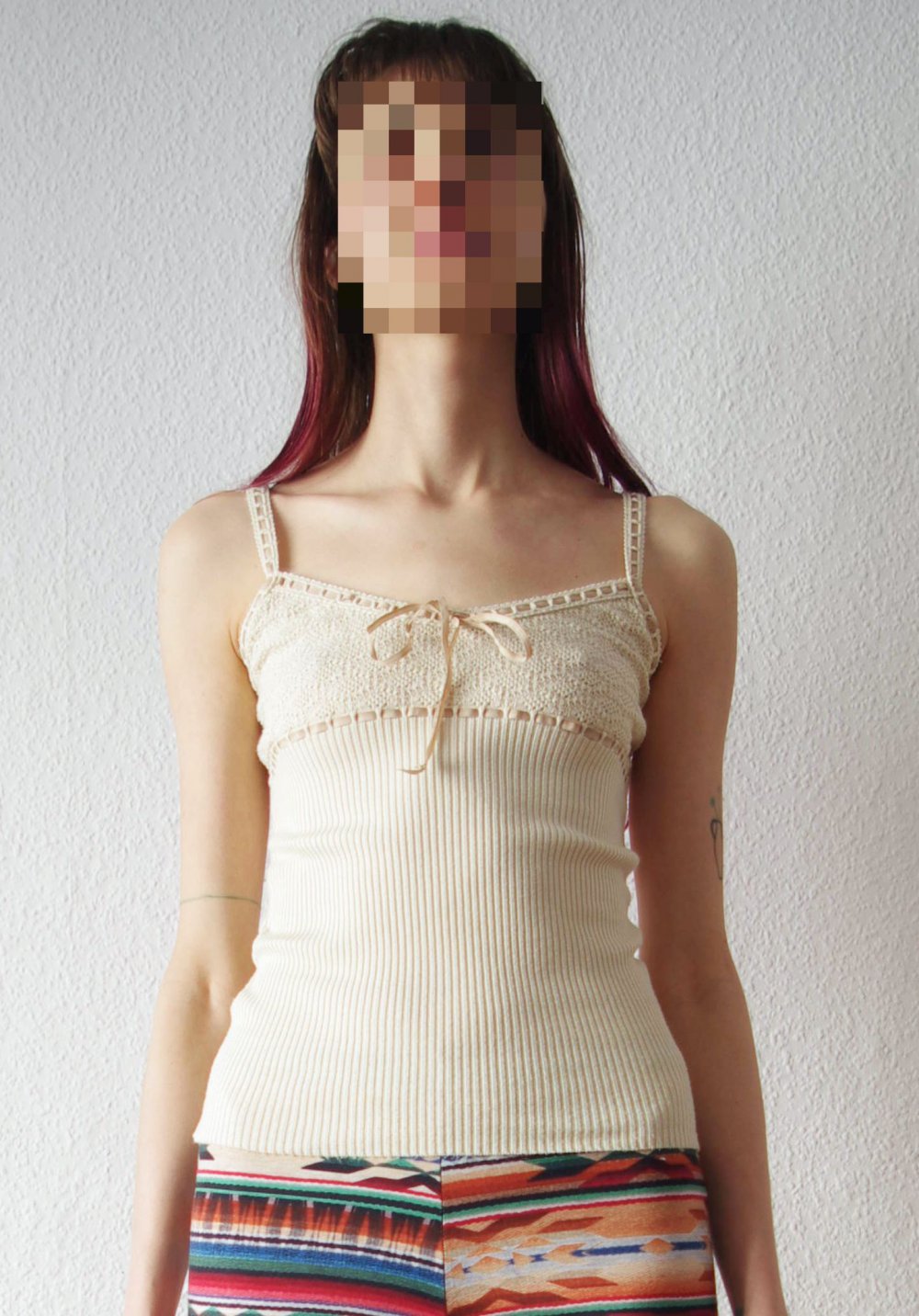 Zartes Elfen Camitop Mexx Gr. S Häkelspitze Festival Hippie Lagenlook boho