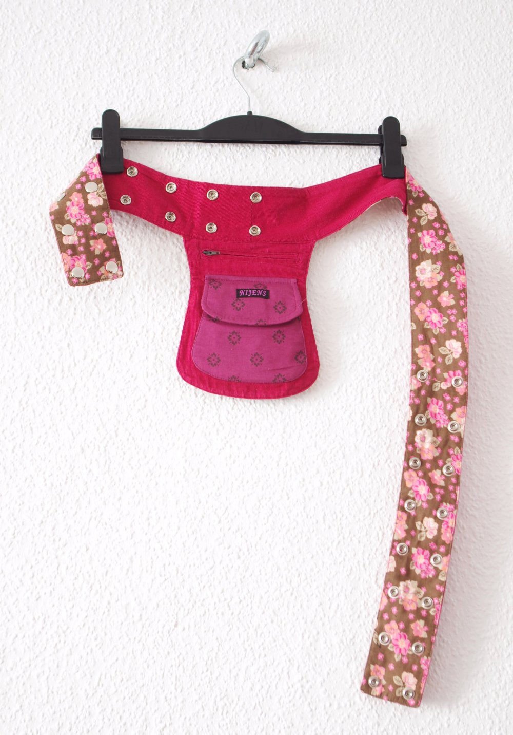 Ausgefallene Festival Hüfttasche Bauchtasche Hippie Goaelfe Gürtel Blumen flower power