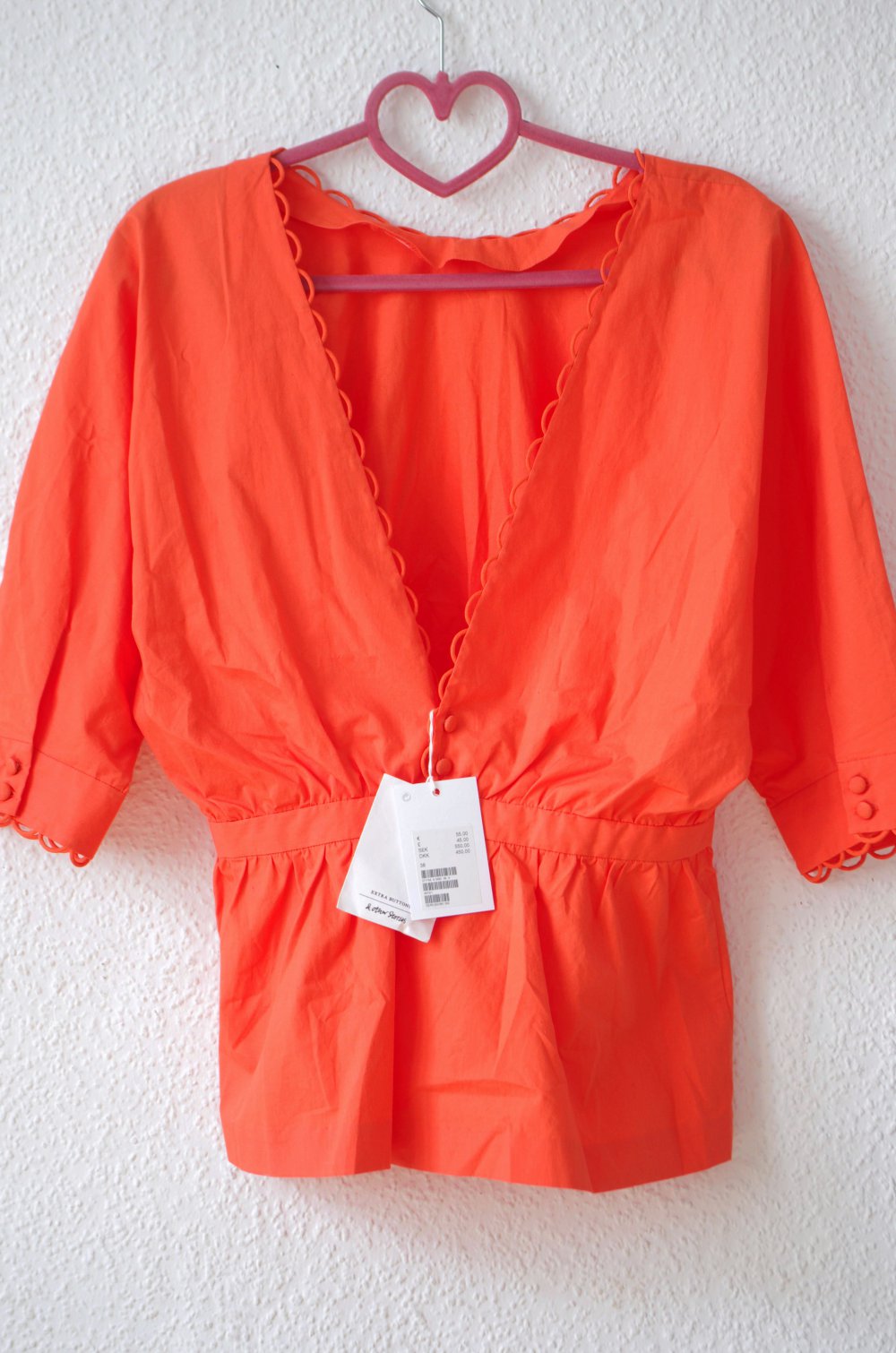 Knallige retro Bluse Gr. 38 M Tunika Sailor Festival Hippie Pinup Fledermausärmel