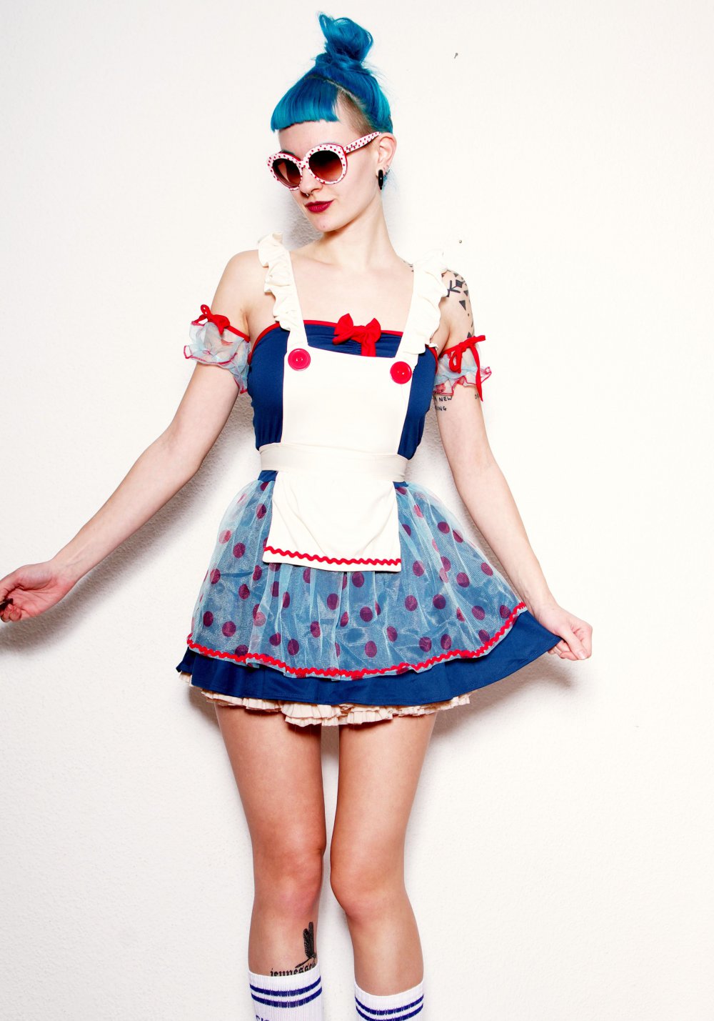 Süßes Kostüm Doll Kleid Gr. XS S 36 38 Schneewittchen Pipi Langstrumpf Karneval