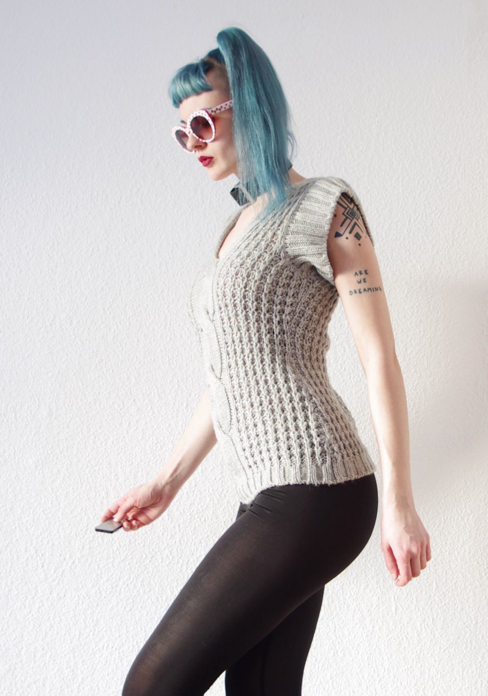 Kuscheliger Stefanel Longpullover Grobstrick Gr. S Wolle Zopfmuster edel 