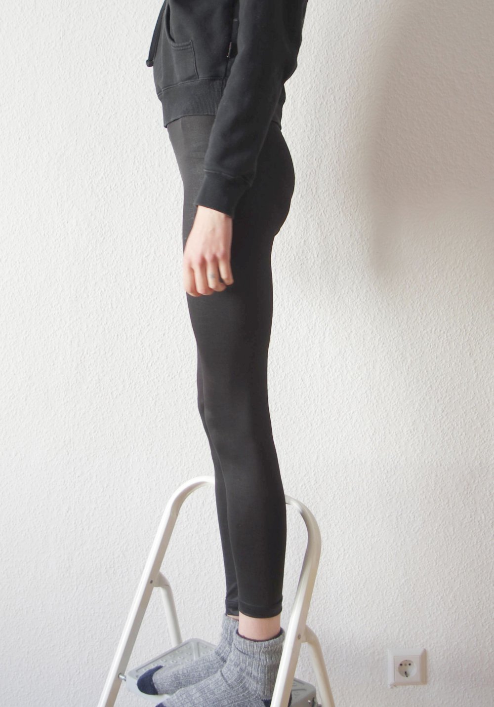 Shiny American Apparel Leggings Gr. S 36 schwarz highwaist Technobarbie Gothic Festival Reptile