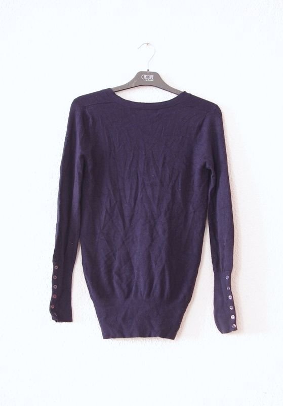 Super weich Zara Pullover Gr. M 38 40 Strickjacke dunkelblau Knöpfe Thermal