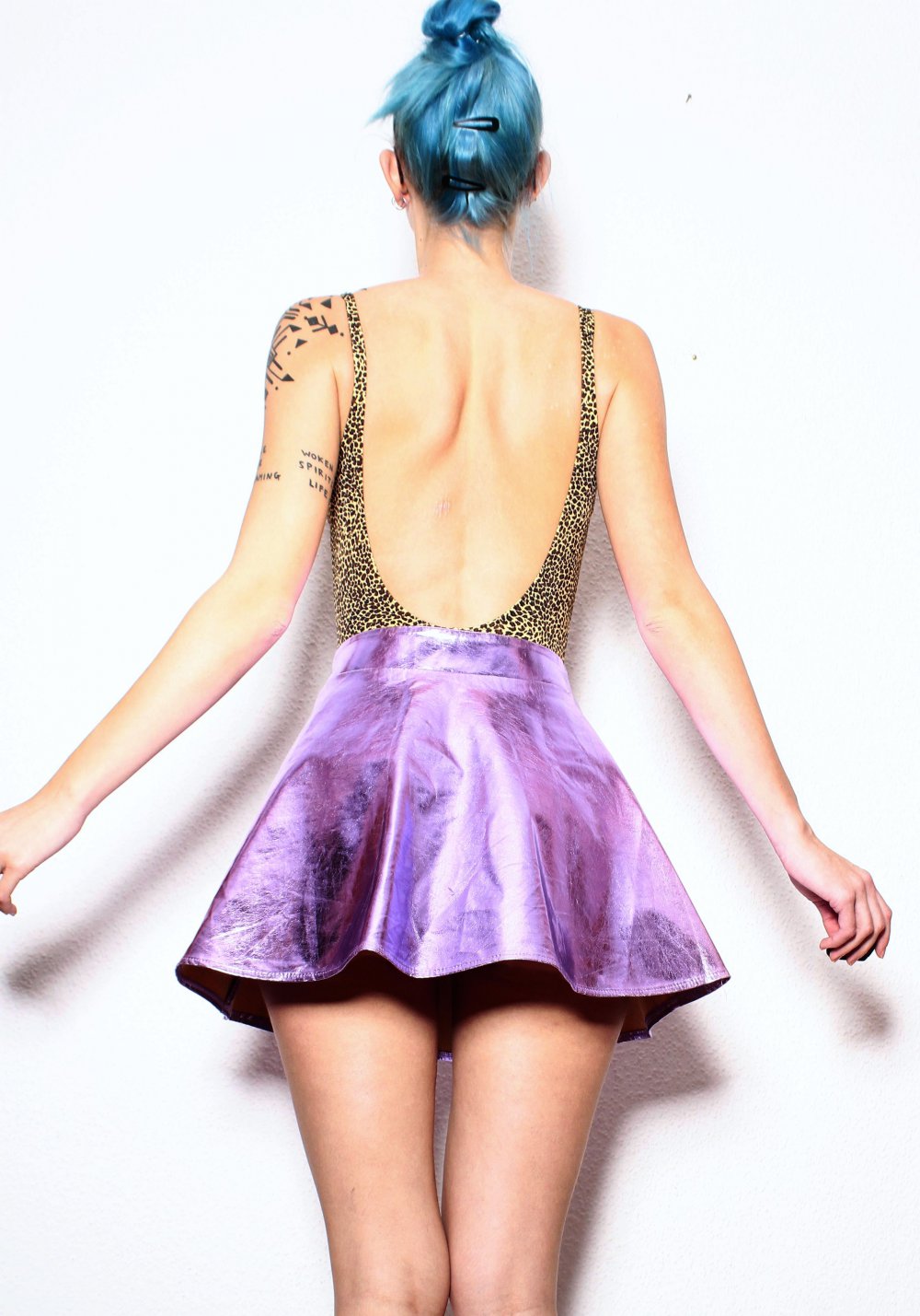 Shiny metallic Lackrock Gr. S 36 38 Lack Rehab Dollskill Festival Technobarbie y2k bratz