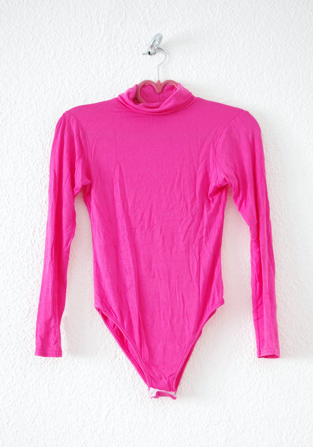 Spaciger neon pinker Body Gr. 36 38 S M Turtle Neck Festival Technobarbie y2k