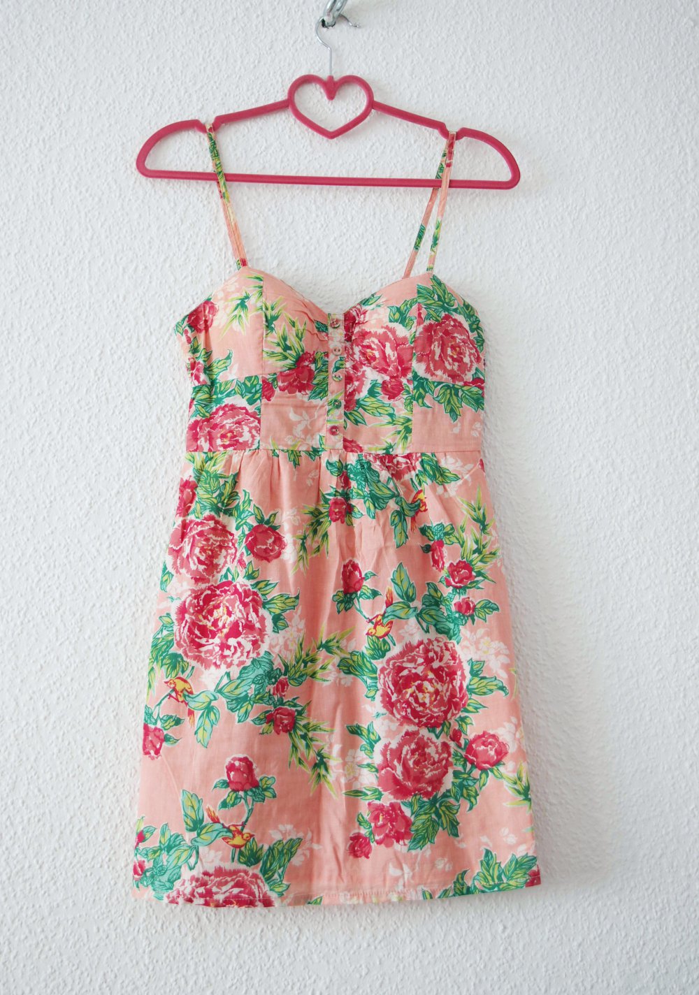 Zartes retro Camikleid Gr. 34 36 XS S Strand Blumen Technopinup Print Elfe