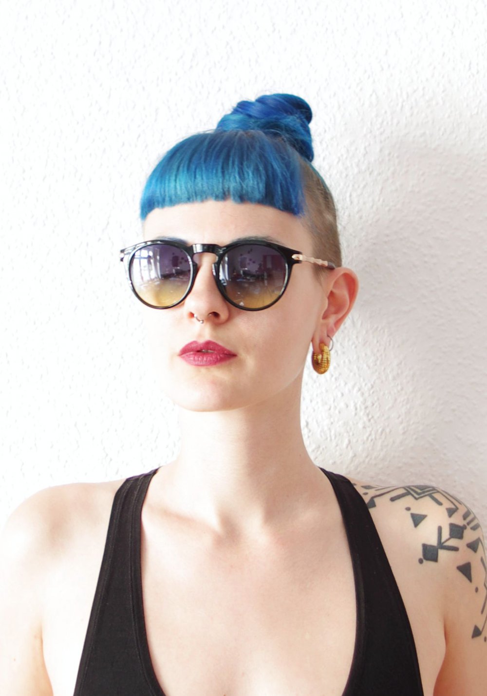 7er Set retro Sonnenbrillen vintage Pinup Rave Festival bratz y2k schwarz