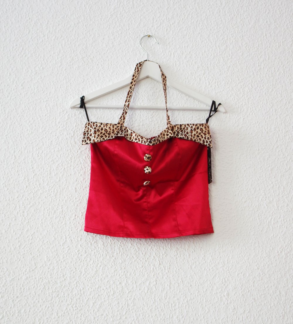 Shiny Corsagentop Rock Steady Gr. M 38 Leomuster Technopinup Festival retro vintage