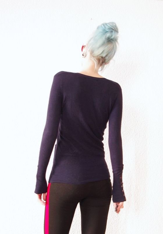 Super weich Zara Pullover Gr. M 38 40 Strickjacke dunkelblau Knöpfe Thermal