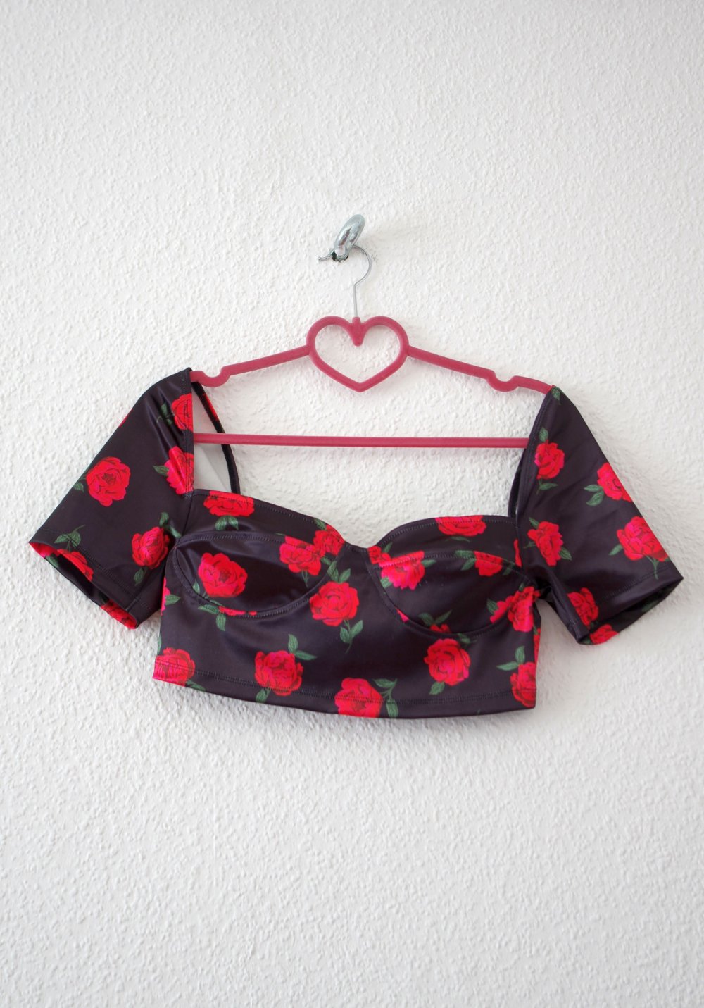 Shiny Offshoulder Crop Top Gr. L M 40 Technopinup Motel bratz Lolita y2k retro Dollskill