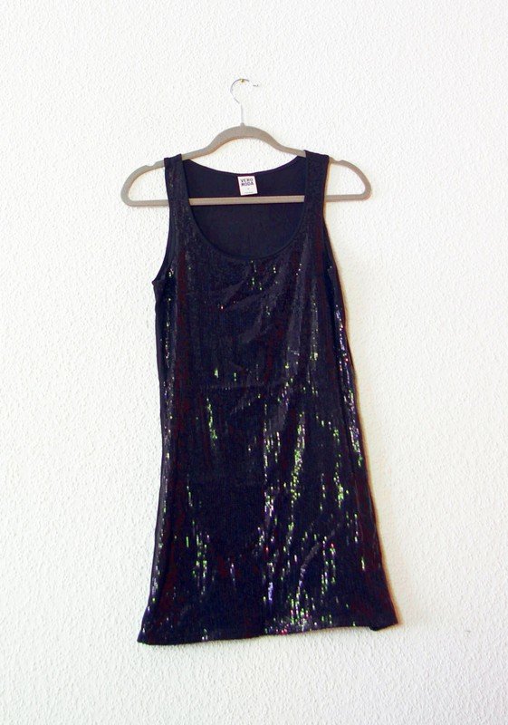Glänzendes Paillettenkleid Gr. XS S Party shiny glänzend Vero Moda Technobarbie Festival