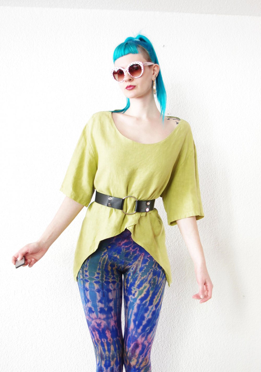 Elfenhaftes Longtop Tunika Gr. XL onesize GOA Psychedelic Festival Hippie Batik tie dye