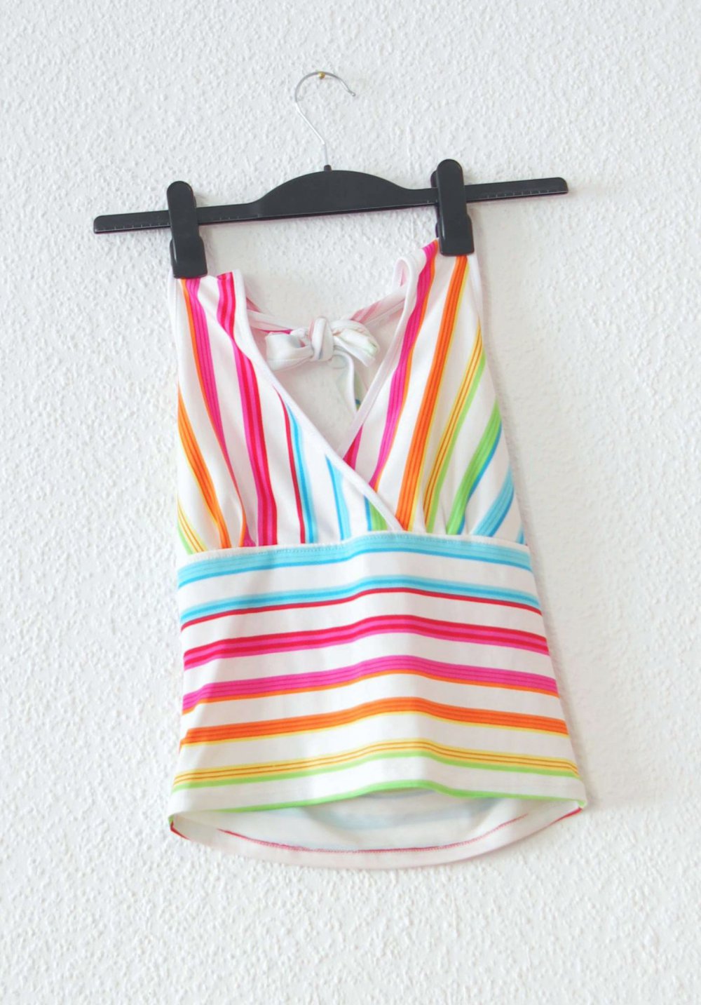 Buntes retro Top Gr. S 36 38 Regenbogen Techno Berghain Rave bunt vintage Pinup