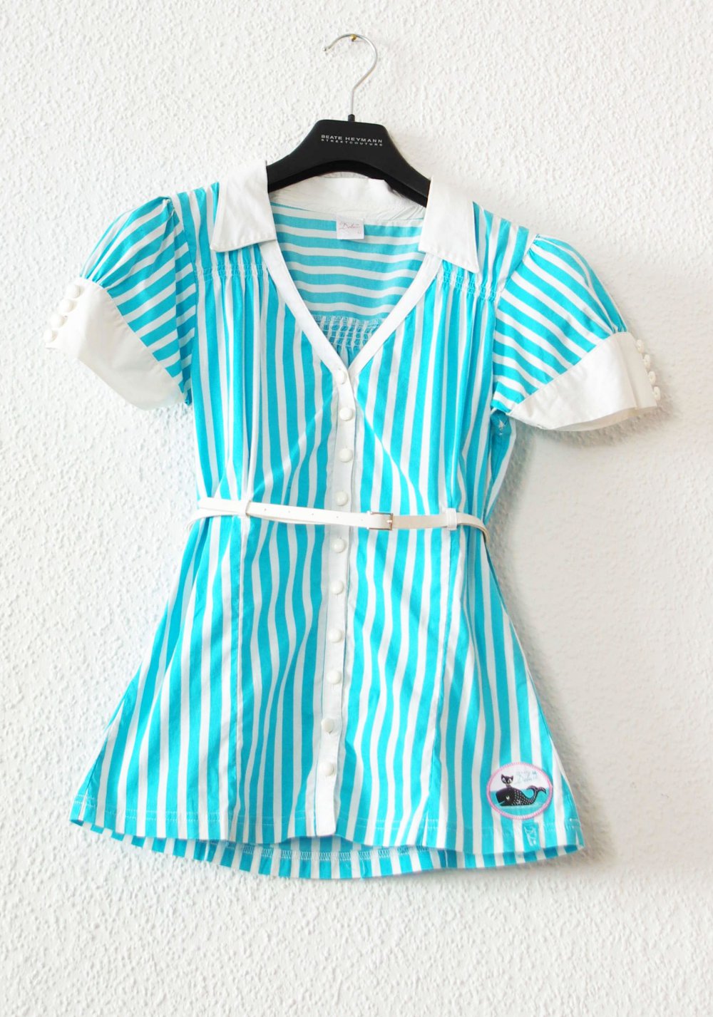 Gestreifte Retro Bluse Gr. M S PinUp Puyys Deluxe Diner 60er Rockabilly Festival