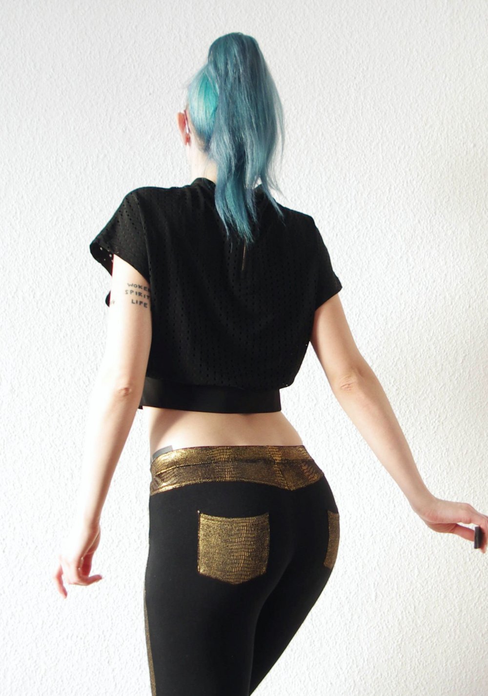 Oversized PUMA Crop Top Gr. M L 40 Mesh Rave Technobarbie Festival Logo y2k