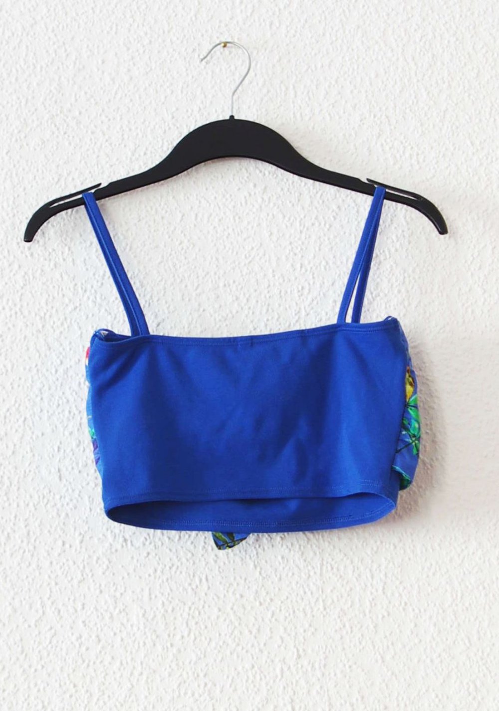 Kurzes Bralet Crop Top Gr. M 38 36 Rave Tiki Blumen Technopinup Festival Pinup retro