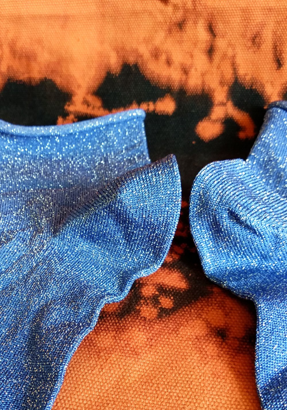 Zarte retro Glitzersöckchen Gr. 39-41 blau silber Socken Calzedonia neuwertig
