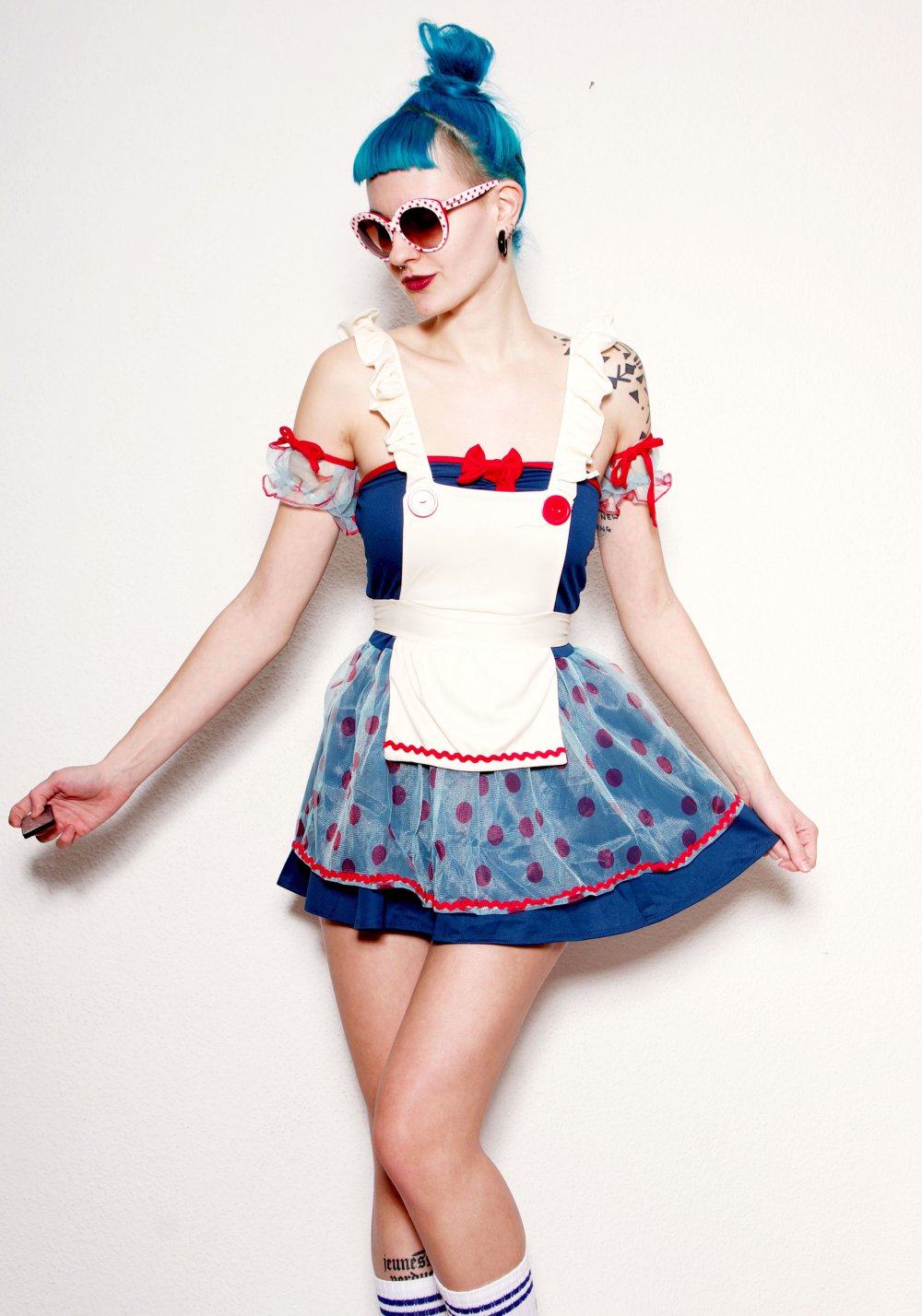 Süßes Kostüm Doll Kleid Gr. XS S 36 38 Schneewittchen Pipi Langstrumpf Karneval