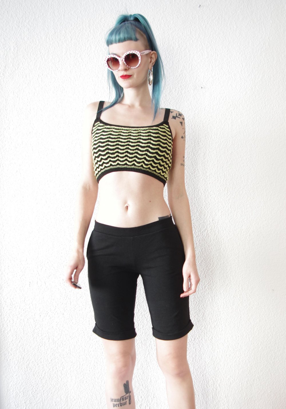 Minimalistische Sweatpants Shorts Gr. M 38 American Apparel Techno Festival y2k 90er